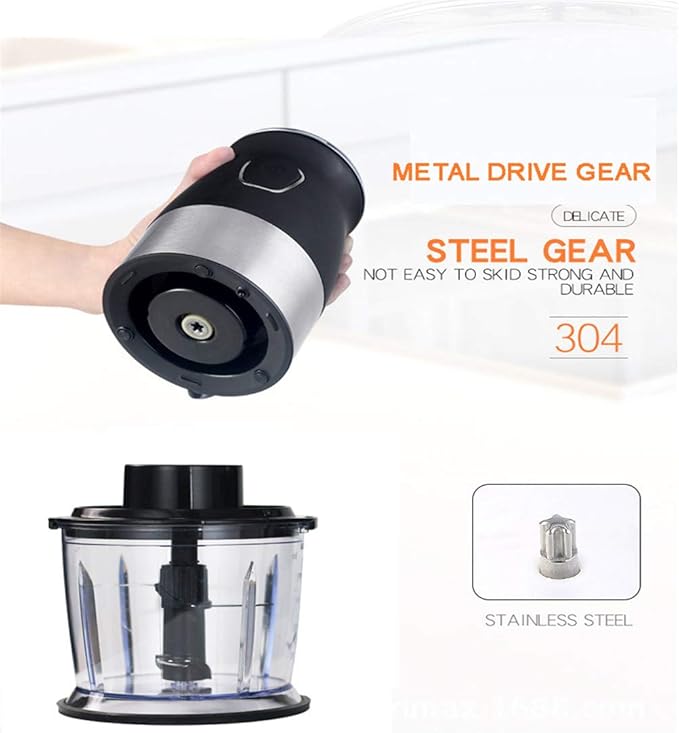 Electric Blender Food Processor Meat Grinder and Food Chopper Blender Smoothie Maker for Meat Vegetables Fruits and Nuts with Glass Bowl Blender Grinder 500W