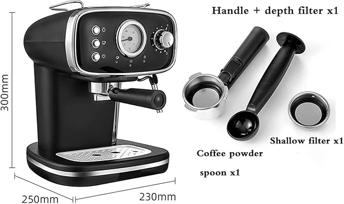 Espresso Machine 15 Bar Pump Pressure home small milk frother coffee machinesuitable for mocha cappuccino latte