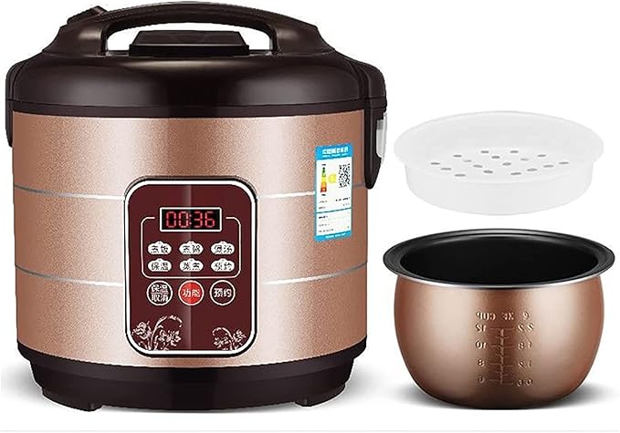 Rice Cooker Household Multi-Function Cooking Rice Cooker for 1-8 People ntelligent Insulation and 24H Reservation (5L) ()