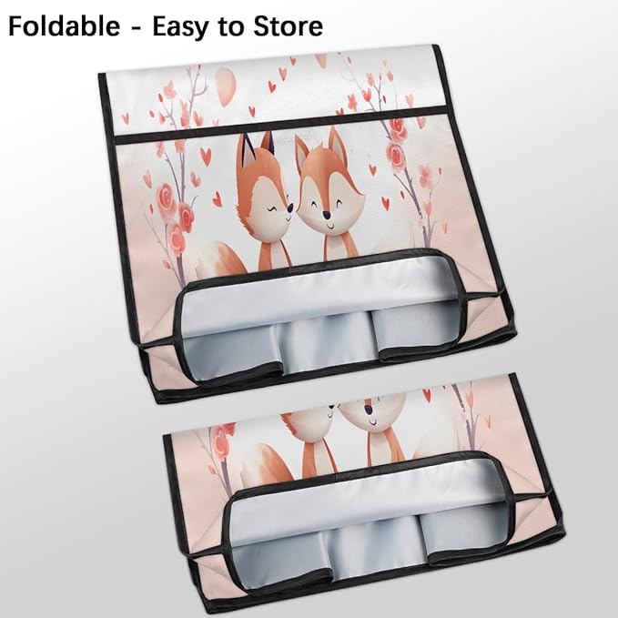 cfpolar Kitchen Aid Mixer Cover Compatible with 6-8 Quarts Animal Fox Pink Flower Stand Mixer Cover Kitchen Aid Mixers Accessories Appliance Organizer Bag Dust Covers with Zipper Pocket