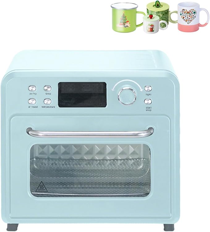 Sublimation Oven Machine25 L/ 1600 W Light Blue Convection Oven Rapid Heating Intuitive OperationCeramic Mug Sublimation Heat Press Machine Oven 30L