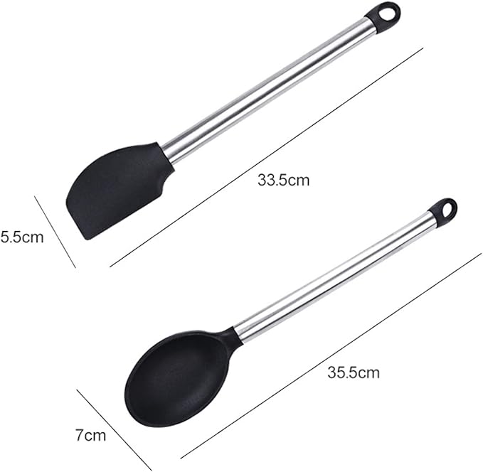 Kn430 8 in 1 Silicone + Stainless Steel Kitchen Tools Set Cookware Set Cookware Picnic Boiler Cookware