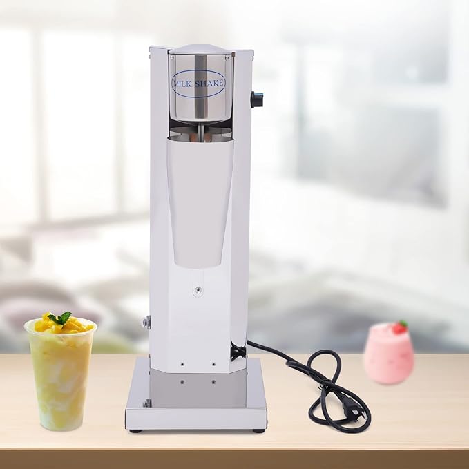 800ML Milkshake Machine Electric Milk Shakers 180W Commercial Milkshake Machine 16000rpm Milkshake Maker Machine Single Head Drink Mixer Stainless Steel Milk Shaker Maker Mixer Smoothie Milk