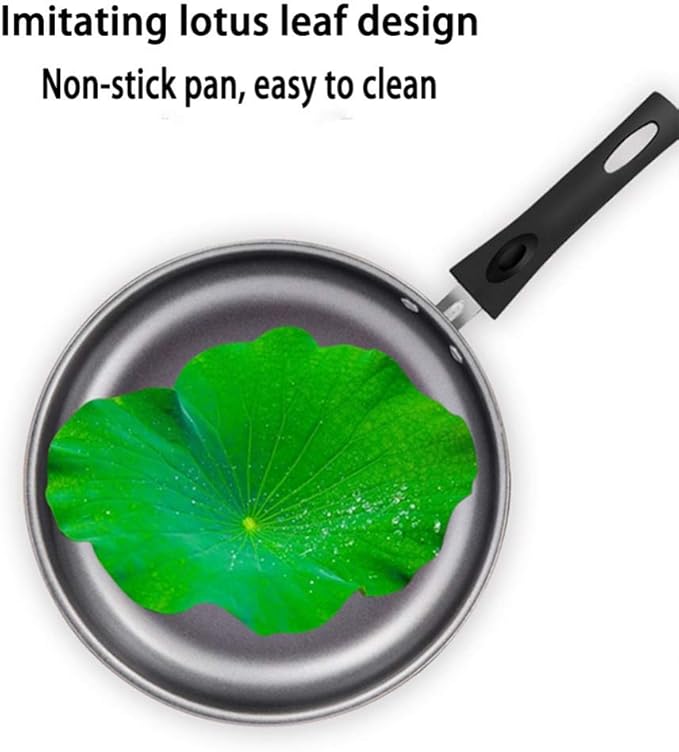 Cookware 3-Piece Non-Stick Pan Cookware Uncoated Kitchen Set Pan with Comfortable Handle Suitable Cooker Easy to Clean Cookware Set