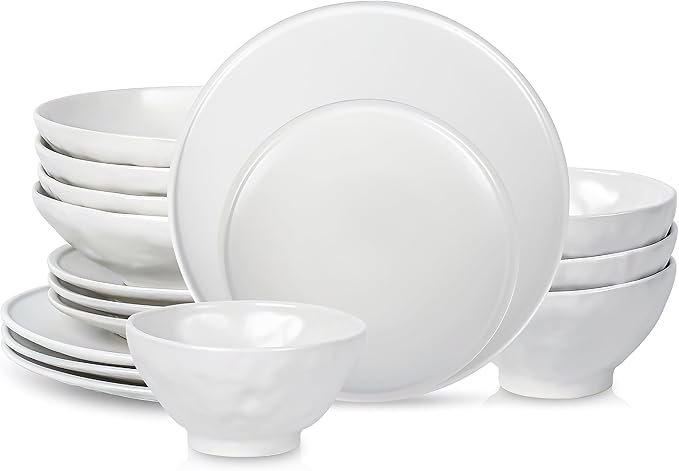 Stone by Mercer Project NENDO 16-Piece Dinnerware Set Stoneware White