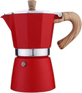 Aluminum Moka Pot For 3/6 Cups Portable Espresso Coffee Maker Machine Camping(Black)