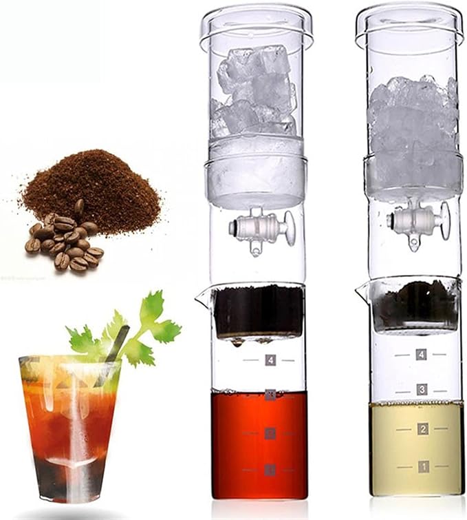 Coffee Carafe Cold Brew Coffee Machine 400ml Portable Reusable Ice Drip Coffee Filter Glass Percolator Espresso Bar Tool Drip Pot Coffee Pot Convenient
