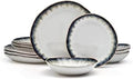 Mikasa Cole Organic Shaped 12 Piece Dinnerware Set Service for 4