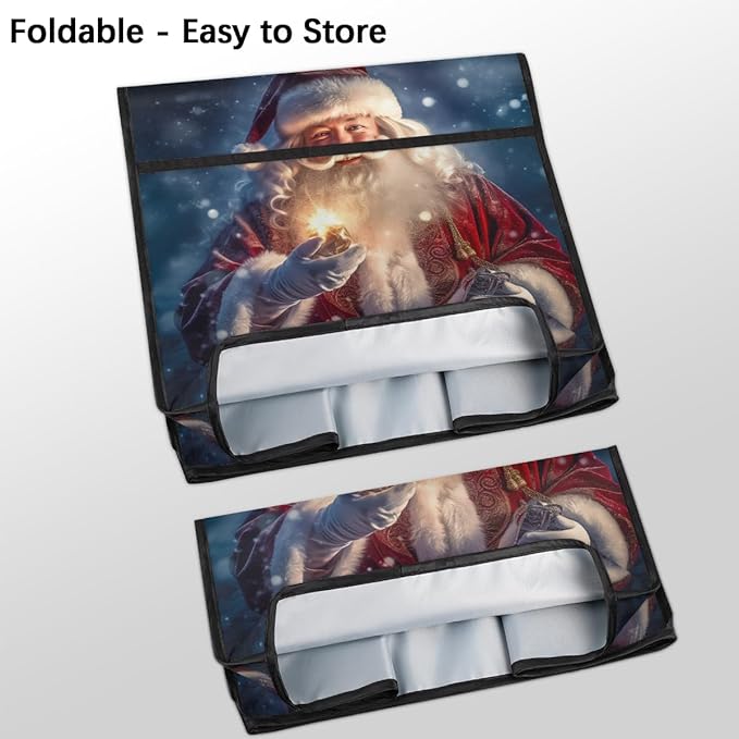 Kitchen Aid Mixer Cover Santa Claus Christmas Hat Stand Mixer Cover Compatible with 6-8 Quarts Stand Mixers Dust Covers with Zipper Pocket Foldable Washable Kitchen Aid Organizer Bag