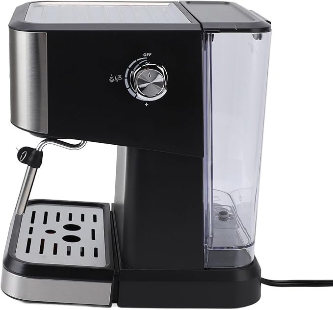 Yosoo Semi Automatic 20Bar Coffee Maker High Temperature Steam Fast Preheating Milk Froth Professional for Home Office Black 1.5L