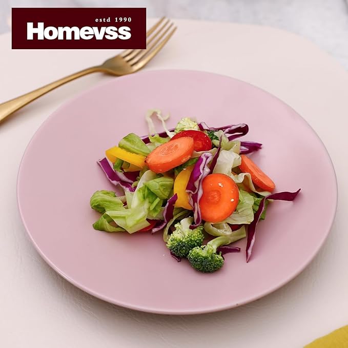 Stoneware Two-Tone Colors Life 18pc Dinner SetOutside Shiny Black + Inside Matte Glaze Rose