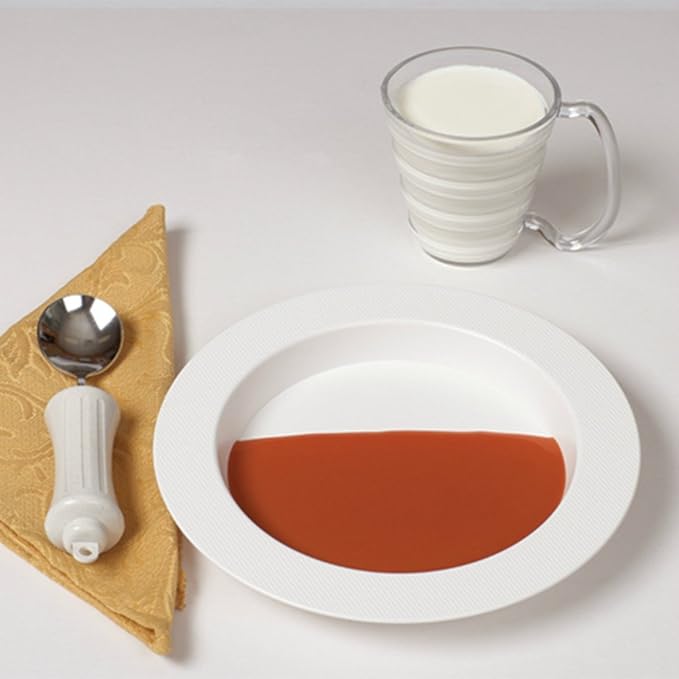 SP Ableware Ergo Plate and Mug Polycarbonate Adaptive Dinnerware Set - White (745330011)