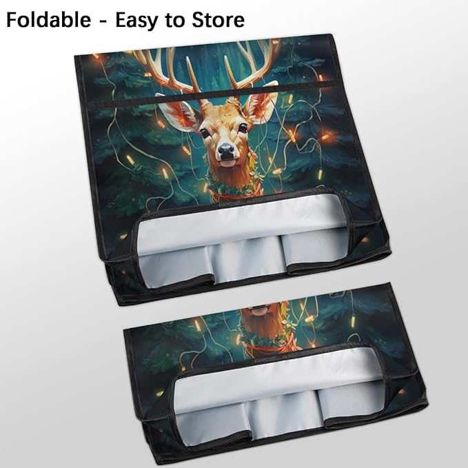 cfpolar Kitchen Aid Mixer Cover Compatible with 6-8 Quarts Animal Deer Christmas Stand Mixer Cover Kitchen Aid Mixers Accessories Appliance Organizer Bag Dust Covers with Zipper Pocket