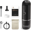 Electric Portable Coffee Maker 19 Bar High Pressure Machine Wireless Heating Maker with Compact Design Ideal for Travel Camping Office &amp Home (Black)