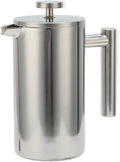 1000ML French Press Coffee Maker Stainless Steel Coffee Pot with Cool Touch Handle Large Capacity Hand Brewed Coffee Tea Maker for Home and French