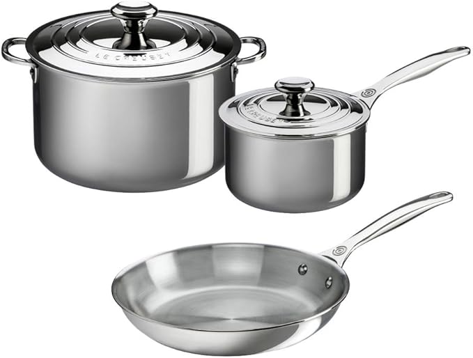 Le Creuset Tri-Ply Stainless Steel 5 pc. Cookware Set 5 pc