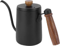 ZJchao Coffee Maker Pot Hand Brewing Coffee Maker Set Exquisite Workmanship Pour Over Coffee Pot Thermometer with Filter Funnel Container Filter Papers (Black hand punch)