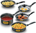 HAWKINS Futura Non-Stick Cookware 7 Pieces Set (QS5) 2 LTR 3 LTR 3.25 LTR Black (NSET4)