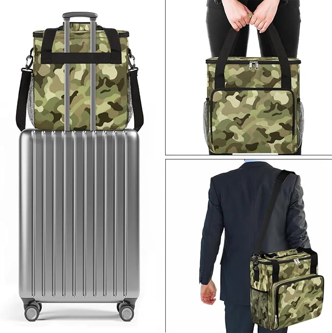 Camouflage Army Green Coffee Maker Carrying Bag for Keurig K-Mini or K-Mini Plus Storage Portable Coffee Maker Travel Bag