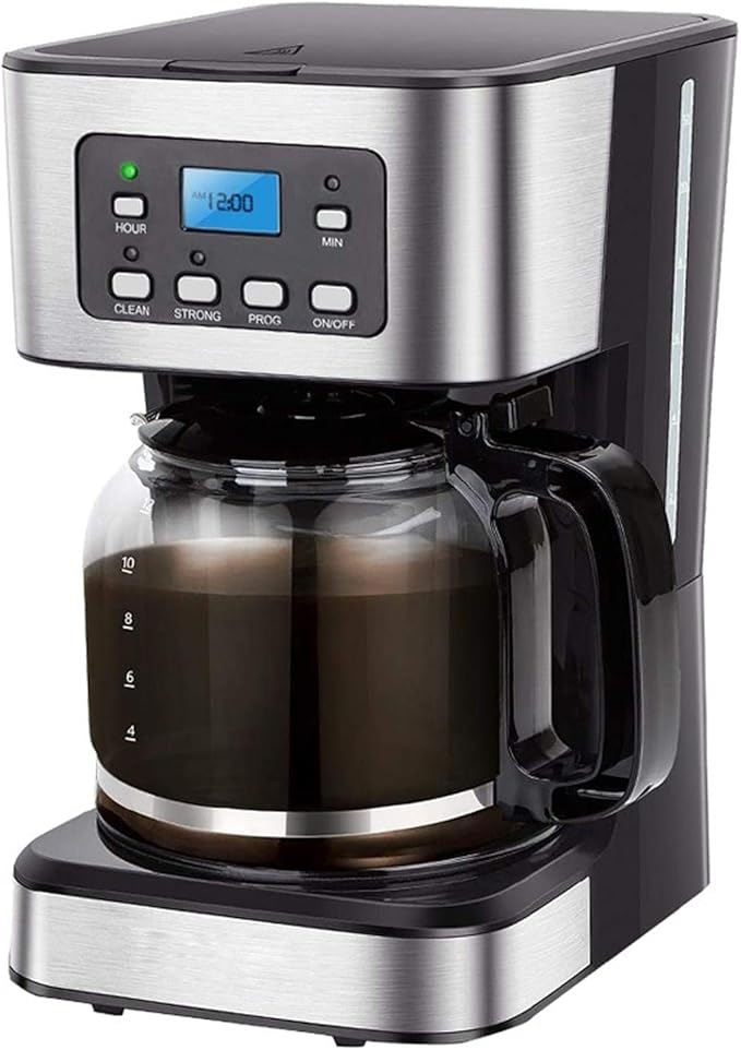Coffee Maker Coffee Makers with Timer Djustable Keep Warm Plate Water Window for Maximum Flavor Kitchen Essentials