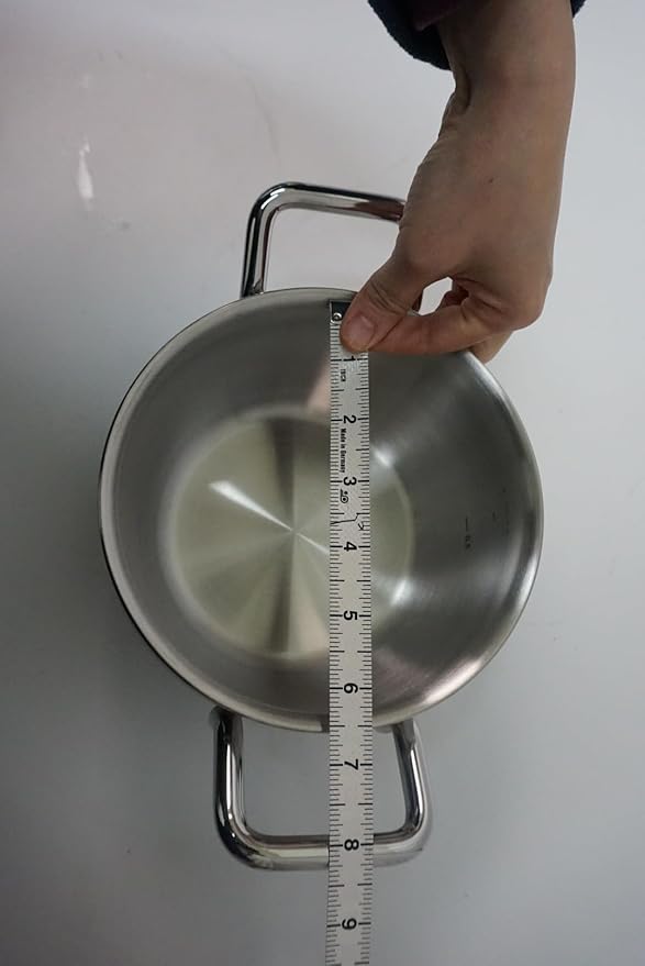 Withmolly316Ti Titanium Stainless Steel Stockpot rice cooker with Lid 6.2in/16cm