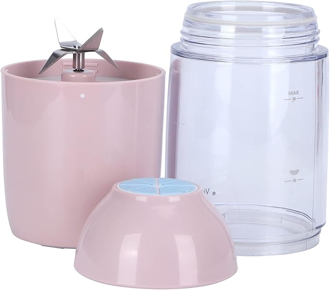 Electric Juicer Portable Handheld 380ml with 4 Blades 4000mAh Battery USB Charging - High Speed 20000RPM Power - Off Protection Ideal for Travel and Daily Use