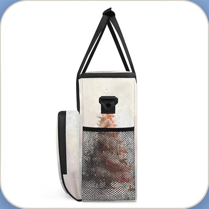 Xmas Tree Coffee Maker Carrying Bag Gothic Tree Portable Travel Storage Tote Bag Compatible with K-Mini or K-Mini Plus Single Serve Coffee Brewer Carrying Case with Multiple Pockets &amp Shoulder S