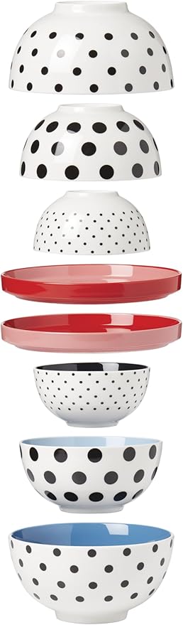 kate spade new york On The Spot 8-Piece Nesting Set White/MultiColor
