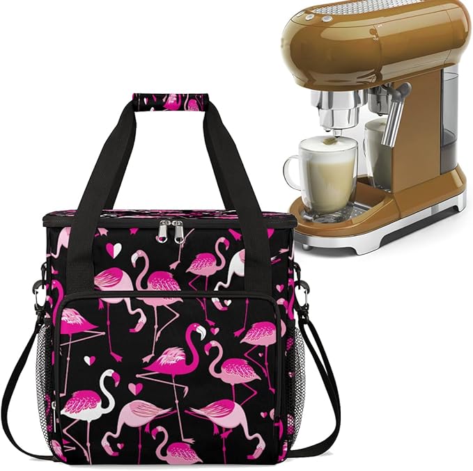 cfpolar Coffee Maker Storage Bag Waterproof Travel Carrying Storage Tote Bag Organizer Case Compatible with K-Mini or K-Mini Plus And Suitable for Other Accessories With Pockets for K-Cup Pods