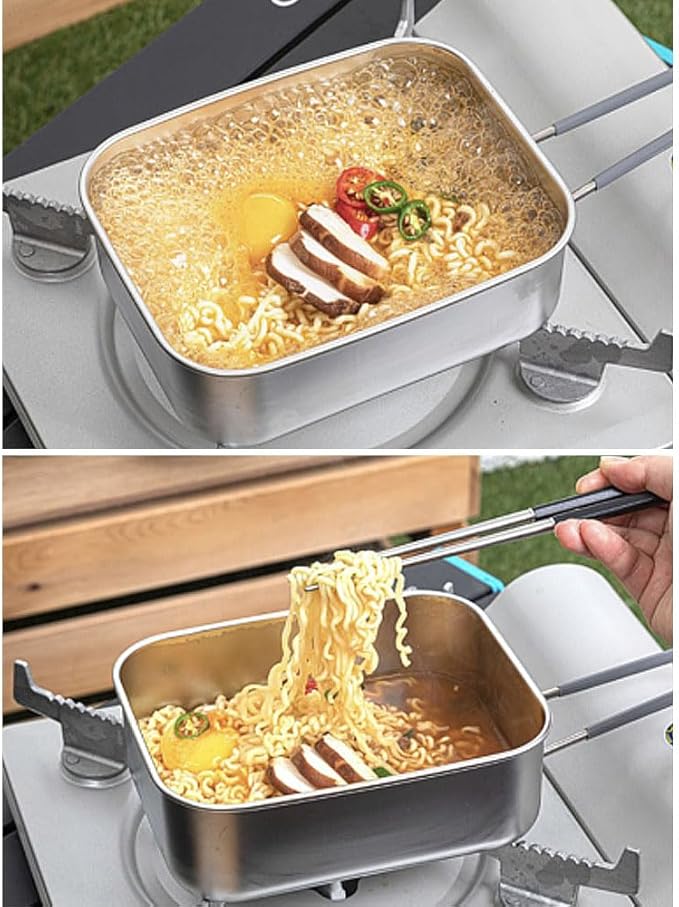 Multipurpose Camping Cookware Set 2P 7.3 x 5.5 x 2.6 inches