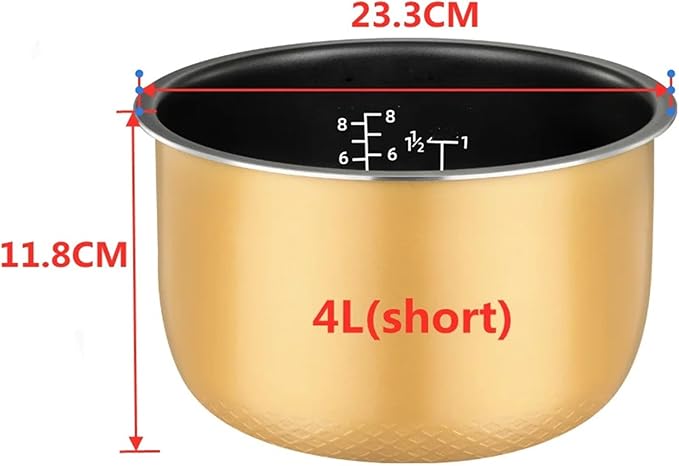 3L 4L 5L Universal Electric Rice Cooker BowlCompatible for Midea Rice Cooker Liner Pot 1pc(4L Short)