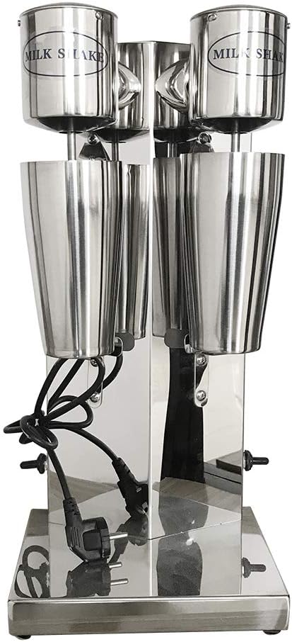 Double Head Milkshake Maker Machine Electric Silent Speed Adjustable Commercial Milkshake Machine for Protein ShakesIce Cream and Cocktails