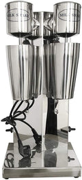 Double Head Milkshake Maker Machine Electric Silent Speed Adjustable Commercial Milkshake Machine for Protein ShakesIce Cream and Cocktails