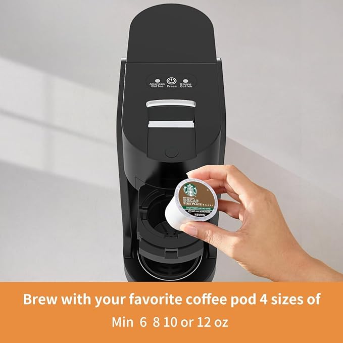 Mini Coffee MakerKCUP Capsule Coffee Maker Mini - 3s Heat-up Precise Temp Control 3 Adjustable Drip Tray BPA-Free Tank Espresso/Americano Modes for Home (Black)