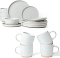 Famiware Milkyway Dinnerware Sets 16 Piece Dish Set White