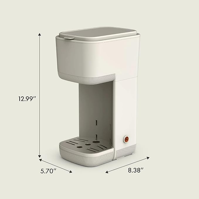 Single-Serve Coffee Maker for Oatmilk - Plant-Based Milk Compatible Single Cup Coffee Maker One-Touch Operation for Home Office &amp RV Use