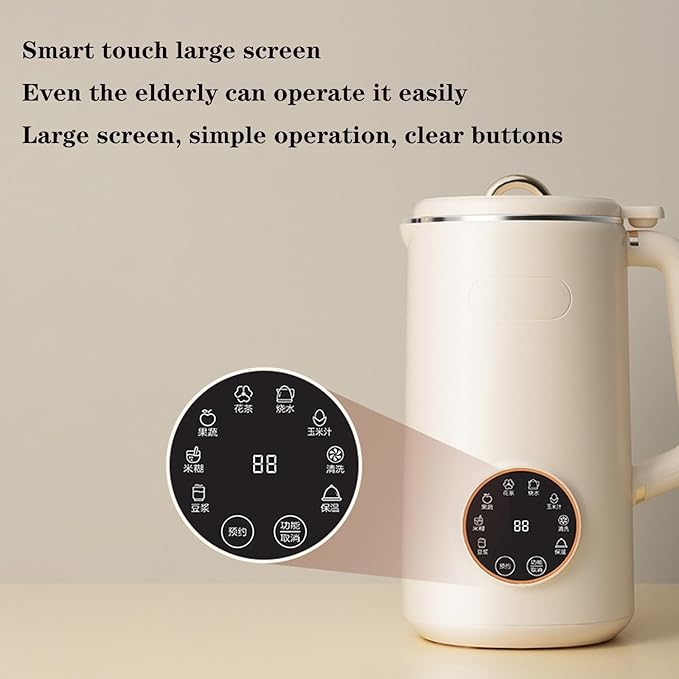 Mini Soybean Milk Maker Portable Soy Milk Machine with 8 Functions Juicer Maker Free Filtering Self Cleaning for Household Green