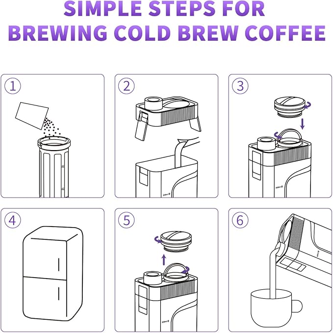 MAVO Cold Brew Coffee Maker 27oz Iced Coffee Maker and Tea Brewer Fine Mesh Filter Leak-Proof Seal Removable Design for Easy Cleaning Durable Tritan Material Space Saving - Home and Camping
