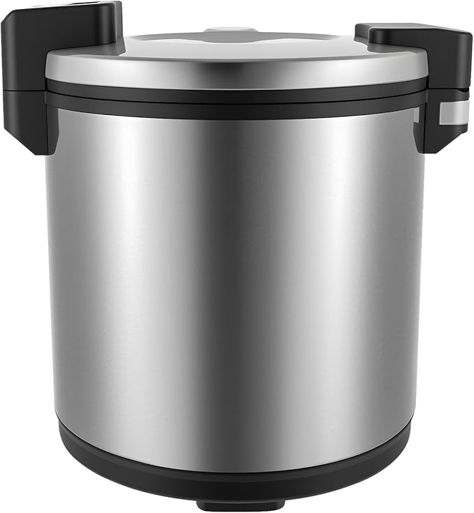100/90 Cups Stainless Steel Electric Rice Warmer 23L/19L Commercial Electric Heavy Duty Rices Warmers with Rices Spoon Non-stick Inner Pot Electrics Rice Warmers for Restaurant Party (NOT Cooker) (2