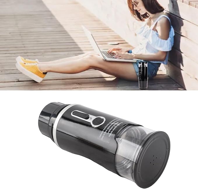 Travel Coffee Maker Portable Automatic Machine with 15 Bar Pressure and 2000mAh Battery for Camping Hiking Office Compatible with Ground Coffee and Capsules