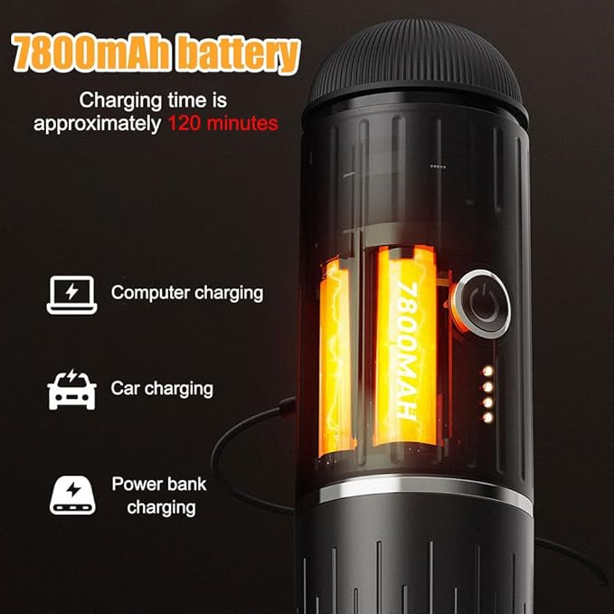 MiOYOOW Portable Electric Espresso Machine Rechargeable Mini Travel Camping Coffee Makers Self-Heating Coffee Maker for Travel Camping Office Home