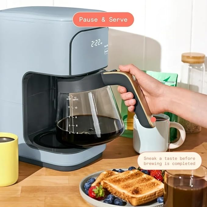 Coffee Maker 12-Cup Programmable Drip Coffee Maker Adjustable Brew Strength Keep Warm Function Easy-to-Use Coffee Machine