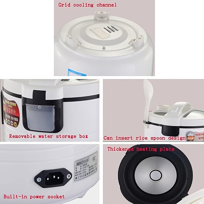 Rice Cooker - Rice Cooker (2/4L) Household Multifunctional Low-Sugar Non-Stick Rice Cooker Rice Soup Separation Intelligent Heat Preservation for 1-4 People(2L)