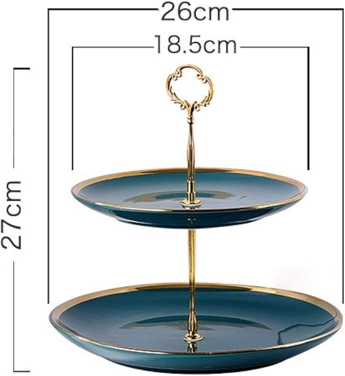 Creative Emerald Dessert Plate with Phnom Penh Fruit Plate Style:Large Two-Layer Cookware Set Cookware Picnic Boiler Cookware