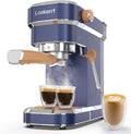Laekerrt 20 Bar Espresso Maker CMEP01 with Milk Frother Steamer Home Expresso Coffee Machine for Cappuccino and Latte (Navy Blue Stainless Steel) Gift for Coffee Lovers Father