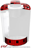 Decal Style Vinyl Skin compatible with Keurig K40 Elite Coffee Makers Criss Cross Red (COFFEE MAKER NOT INCLUDED)