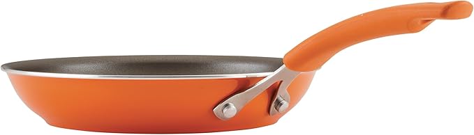 Rachael Ray Cook + Create Nonstick Pots and Pans Set with Universal Space-Saving Lids Baking Pan/Cookie Sheet and Kitchen Cooking Tools Cookware Set 11 Piece - Orange