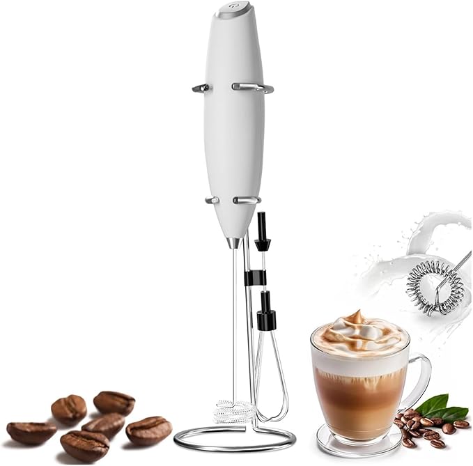 Fit for Electric Hand Blender &amp Egg Beater - Drink Mixer &amp Milk Frother with Stand for Coffee &amp Lattes(B)