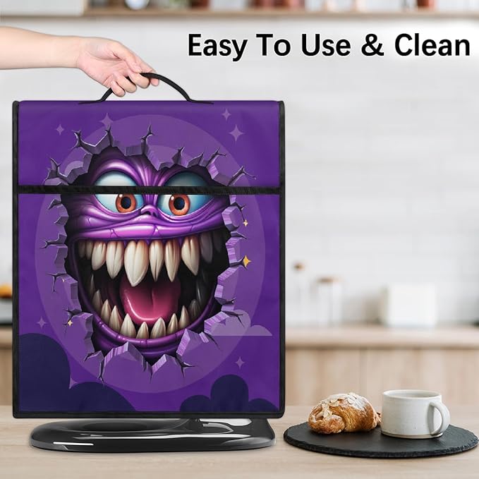 cfpolar Kitchen Aid Mixer Cover Compatible with 6-8 Quarts Halloween Monsters Stand Mixer Cover Kitchen Aid Mixers Accessories Appliance Organizer Bag Dust Covers with Zipper Pocket