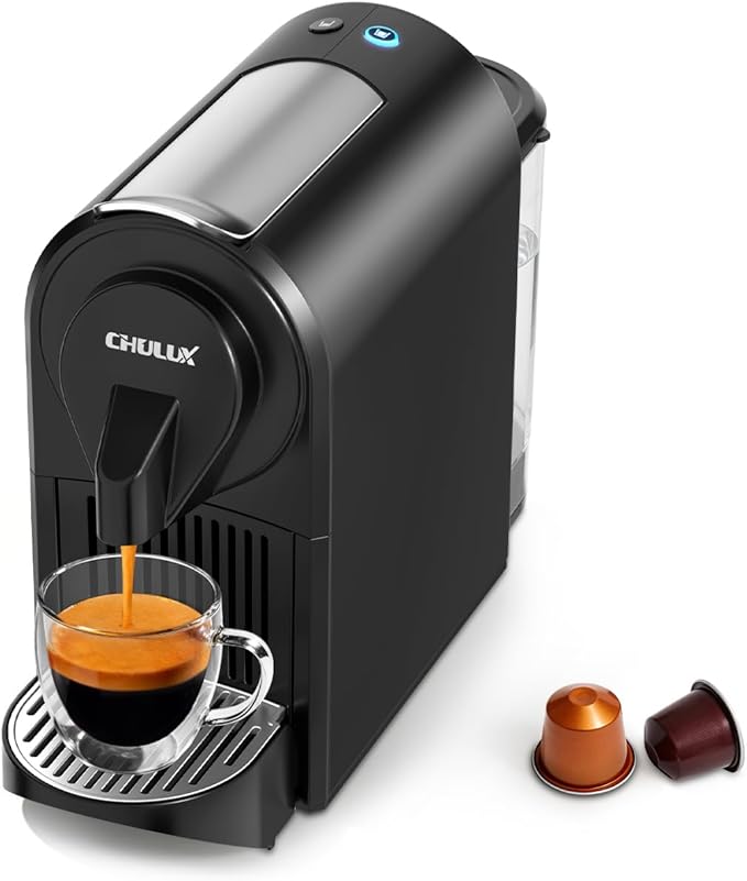 CHULUX Upgrade Bafè-Pro Espresso Machine for Nes Original Pods 20Bar Rapid Extraction Home Espresso Coffee Maker for Espresso &amp Lungo Black